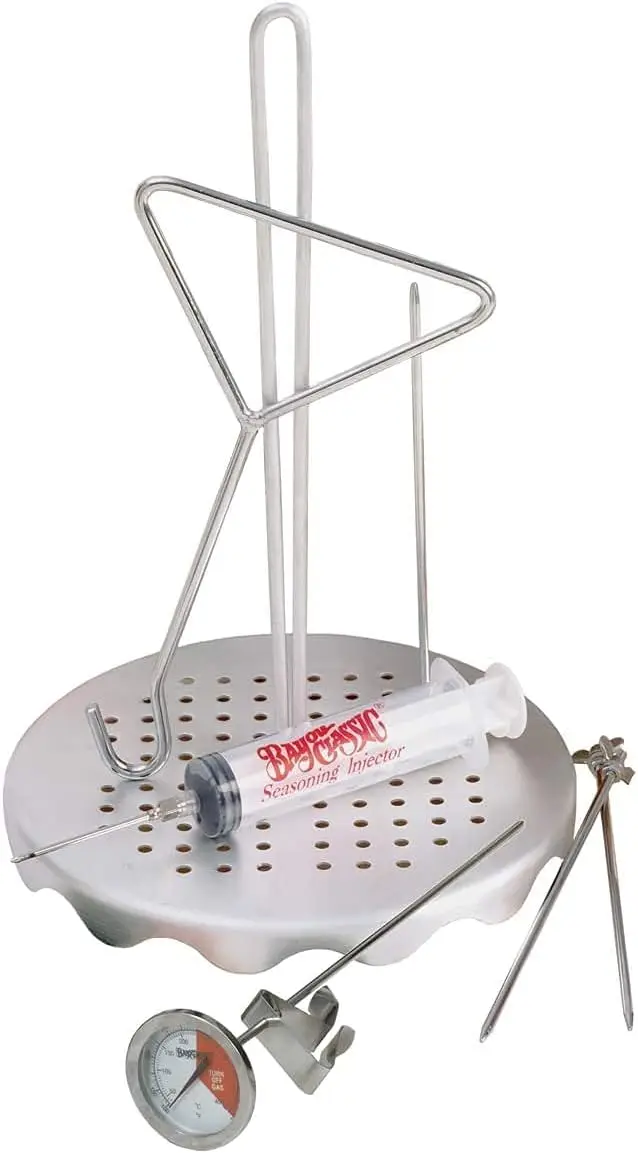 Turkey Deep Fryer Oversized 44 Quart Stainless Steel Big Bird Kit for Big 25 Lbs Huge Turkeys Complete KIT TOP of The LINE