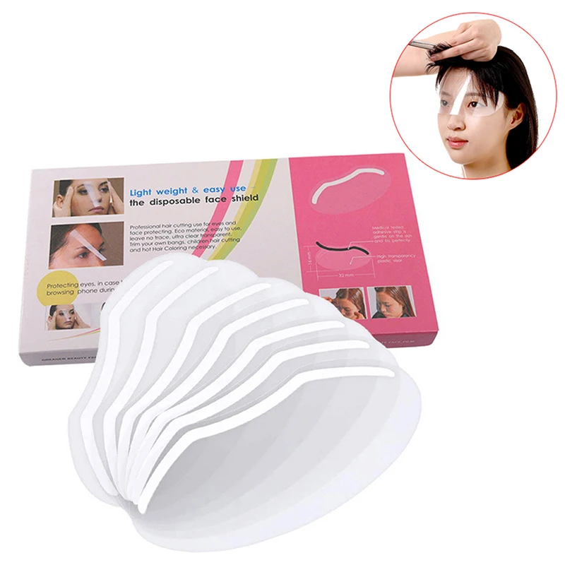 50pcs Eye Protection Hairdressing Mask Hairspray Isolate Haircut Tool Face Protecting Forehead Mask Face Shield Disposable