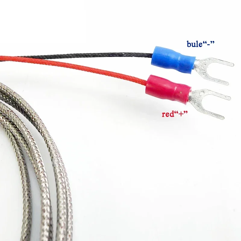 K Patch Type Thermocouple Hole 6mm Thermal Resistance Gasket Type Temperature Sensor Stainless Steel Shielding Wire  E Type