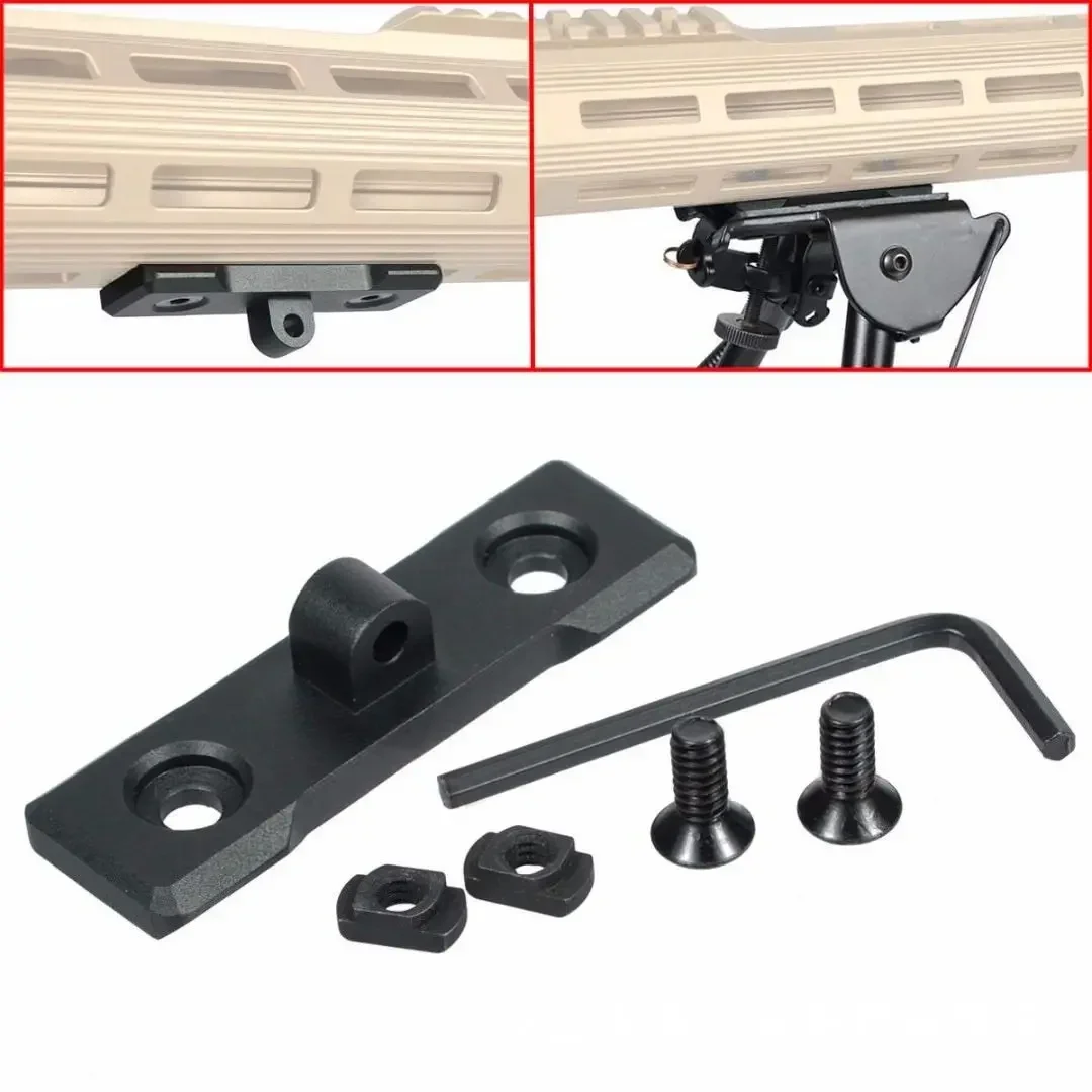 

M-LOK Keymod Bipod Mount Адаптер для поручня Низкопрофильный AR15 Охотничьи аксессуары Крепление на рейку Пикатинни для винтовки