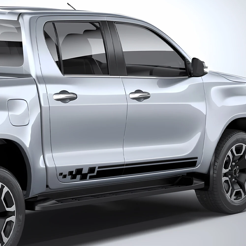 2pcs Stripes Decals Kit Compatible with Toyota Hilux 2015-2026 Car Side Side Stripes Stickers