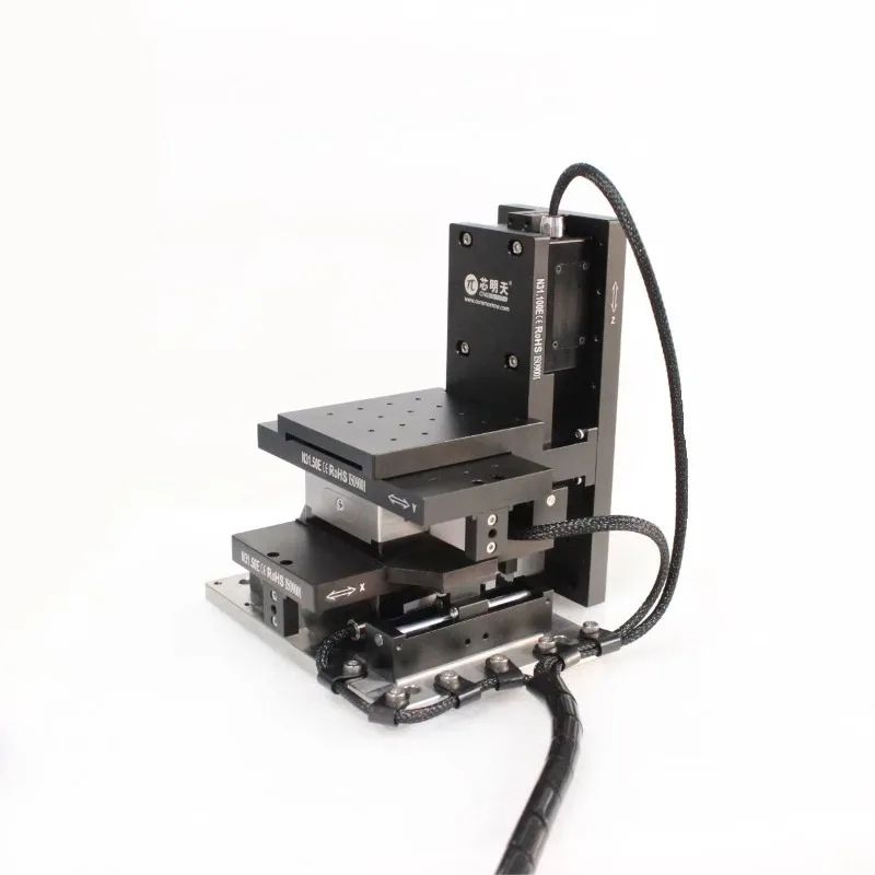N31.XY50Z100E 3-axis XYZ Linear Piezo Motor Stage with Sensor PZT  Piezo Drive Nano Resolution for Microscopic Nano-CT & Optics