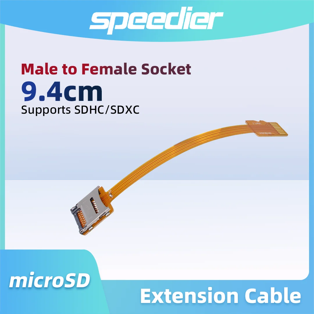 MicroSD TF Extension Cable Male Riser Supports SDHC SDXC FPC Soft Bank Card Reading Navigation for GPS Navigator 3G/4G/5G Device