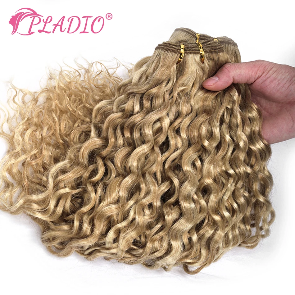 Water Wave Human Hair Weaves Bundles Double Weft Brazilian Remy Human Hair Extensions 12\