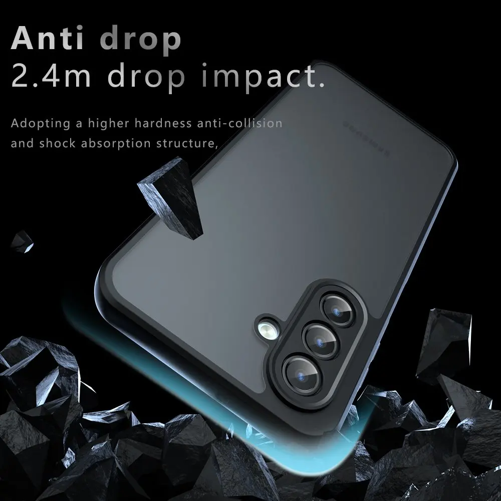 For Samsung Galaxy S26 FE Clear Case Samsung S26 FE Cover Fundas Coque Hard PC Soft TPU Camera Protector Shockproof Phone Bumper