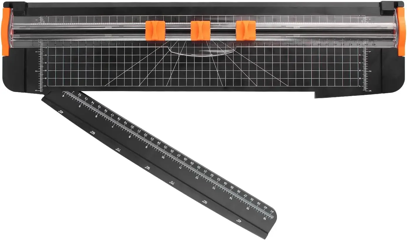 

18-Inch Large Paper Trimmer with Slider for Craft Scrapbooking Cardstock, Includes 3 Blades