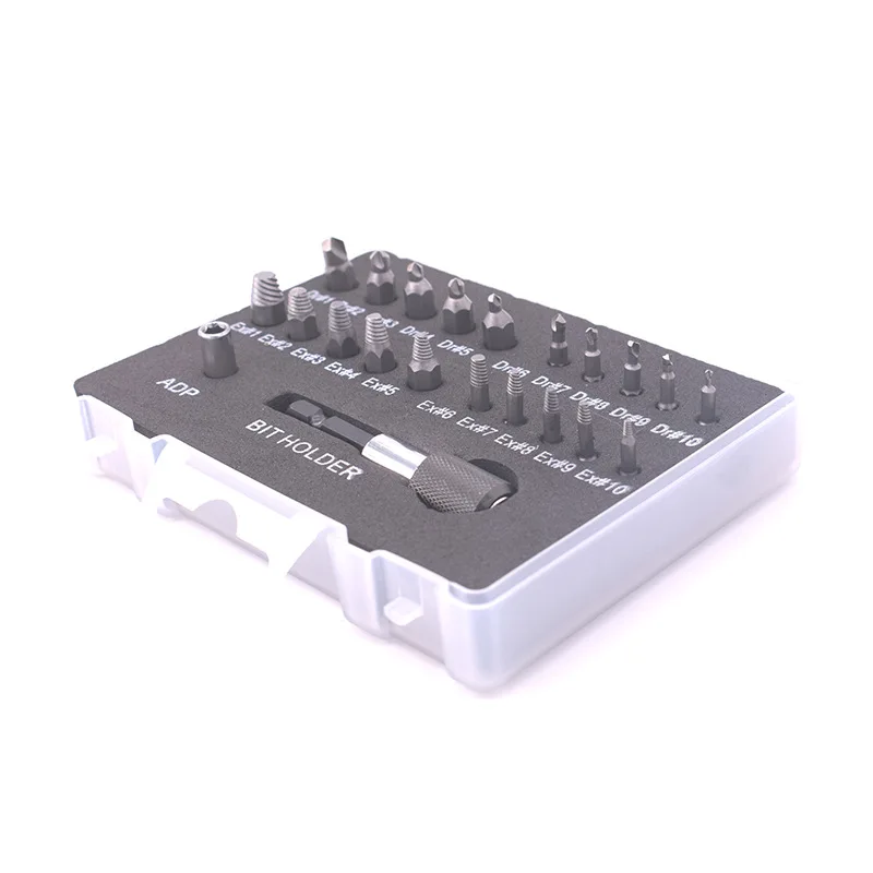 22Pcs Screw Extractor, Extractor Drill Set, Broken Screw Extraction Kit for Rusted Screw Nuts, Nail Bolts, Mini Repair Tool