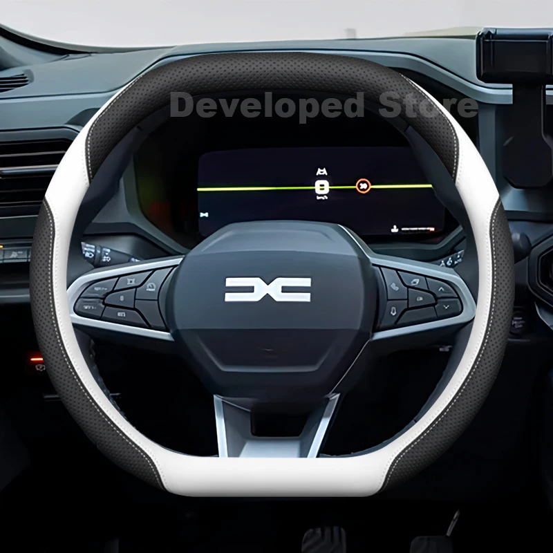 

Car Steering Wheel Cover For Dacia spring duster bigster 2024-2026 double D-type Auto Steering Wheel Dacia spring Accessorie