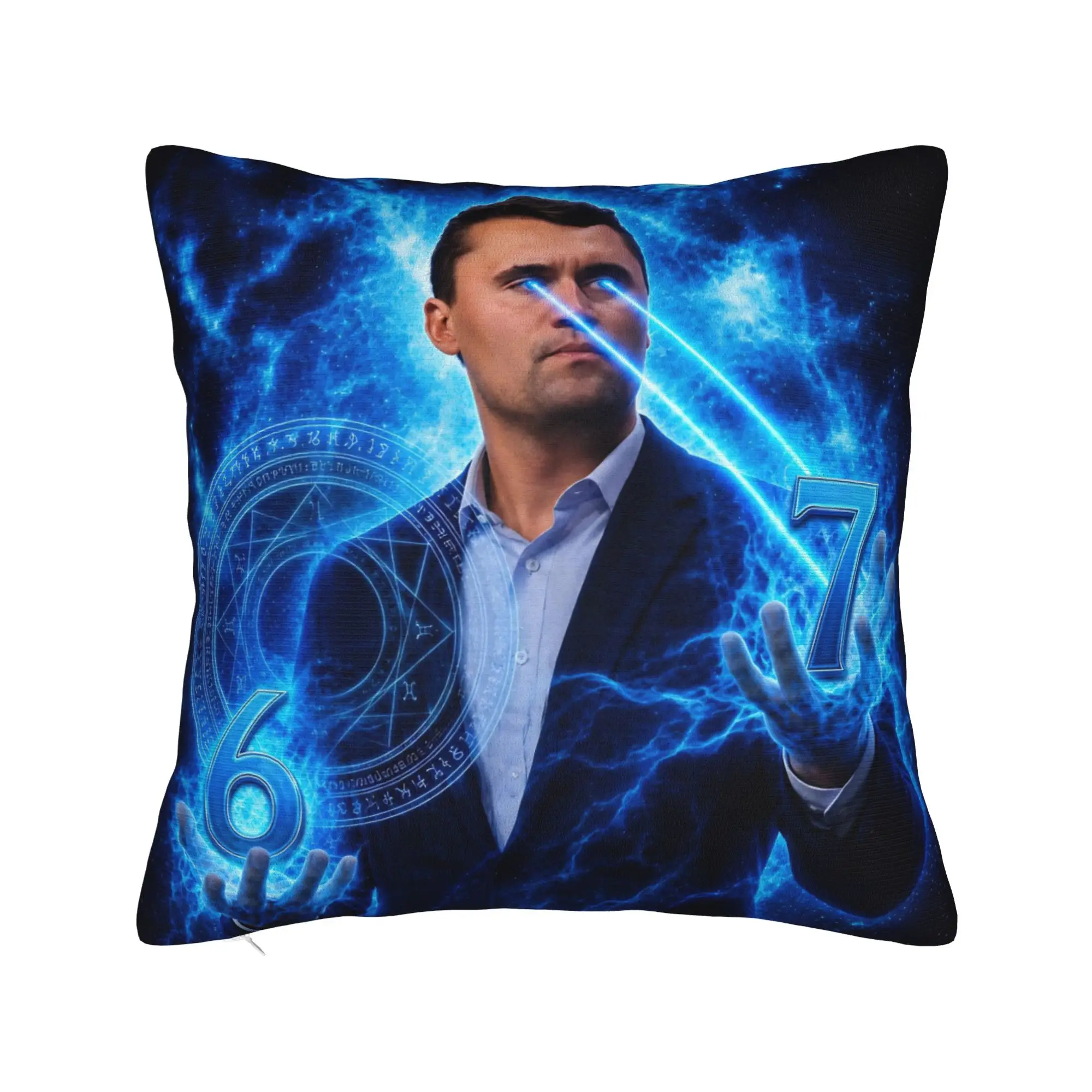 Charlie Kirk Funny Meme  Pillow Cover Accessories Soft Cushion Cover Decorative  Pillow Case Cover Living Room Multi Size