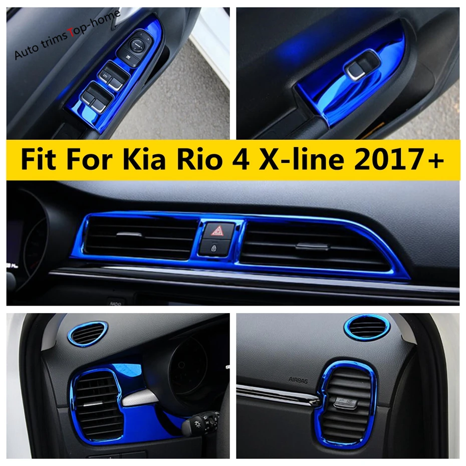 

Armrest Window Lift Switch Button / Air Conditioning Outlet AC Vent Cover Trim Fit For Kia Rio 4 X-line 2017 - 2020 Accessories