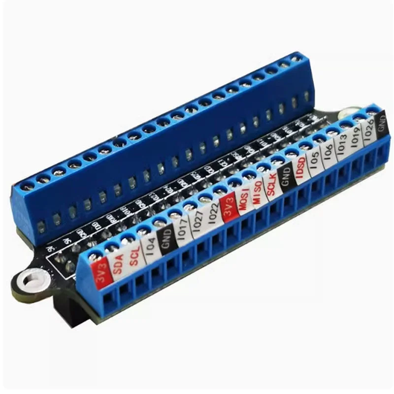 Raspberry Pi 3/4/5 40-Pin GPIO Screw Terminal Breakout Board, Wiring Expansion Adapter with Pin Labels and Acrylic Plate