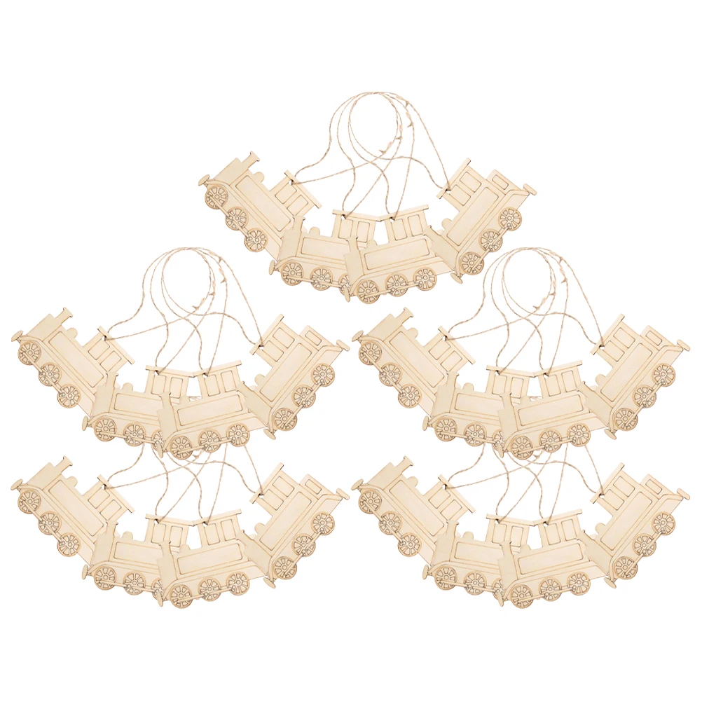 

Train Slices Wooden Slices Wooden Train Pendants Unfinished Crafts Hanging Decor Wood Slice naments DIY Home Party