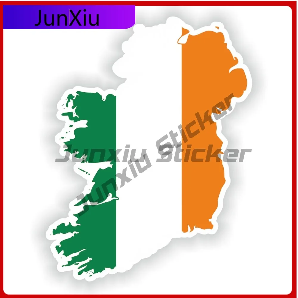 

Ireland Map Flag Silhouette Vinyl Sticker Graphics Personalized Car Sticker Cover Scratch Custom Decals Suv Cars Outdoor Camping