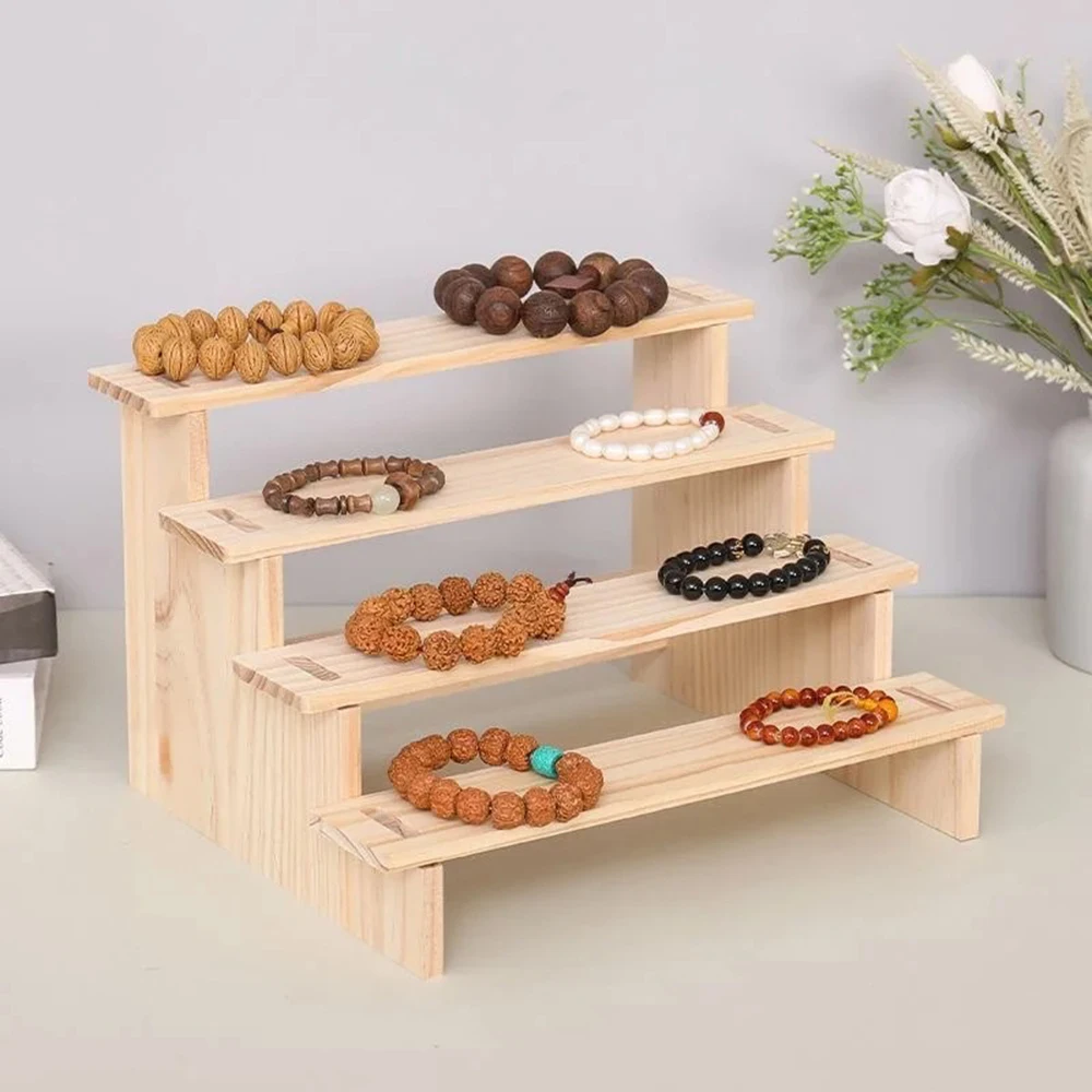 Support d'affichage en bois, porte-figurines, organisateur de parfums, support à lunettes, étagère de rangement pour bijoux, vitrine polyvalente
