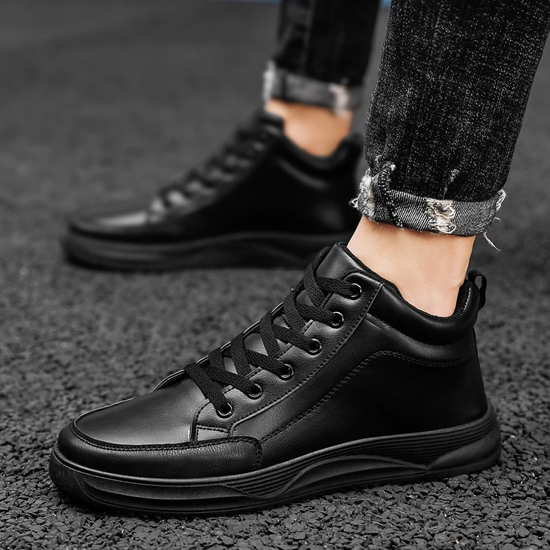 Para czerwone męskie trampki moda wysokie góry męskie buty duże rozmiary 46 hiphopowy sweter buty deskorolkowe męskie obuwie platformowe