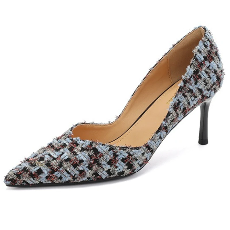 

Autumn Winter Sexy High Heels for Women Elegant Office Women Shoes Fashion Pointed Toe Pumps Banquet Party Shoes Female Tacones