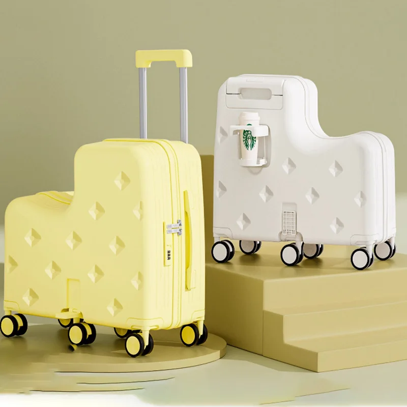 Милый набор чемоданов для детского багажа, прочный чемодан на колесиках для ПК, дорожный чемодан для багажа 18/20 дюймов с шестью колесами