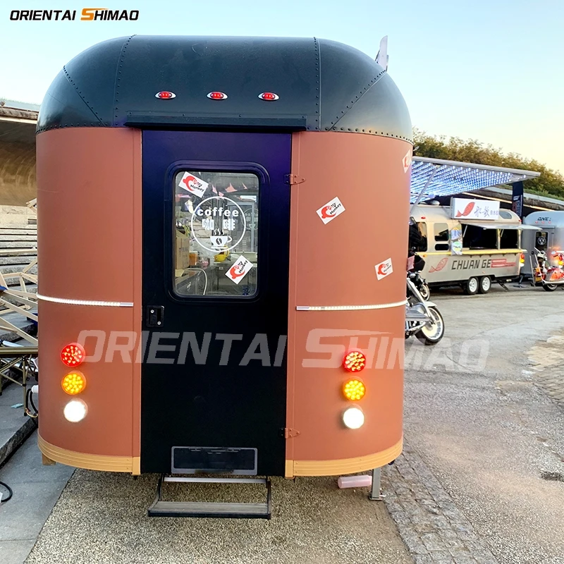 Custom Multifunctional Mobile Food Truck Trailer Stainless Steel Aluminum Construction for Snack Food Candy Ice Cream Catering
