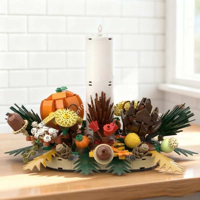 

456pcs MOC Autumn Table Decoration Seasonaled Model Building Blocks Christmas Gifts Construction Toys Assemble DIY Creative Kids