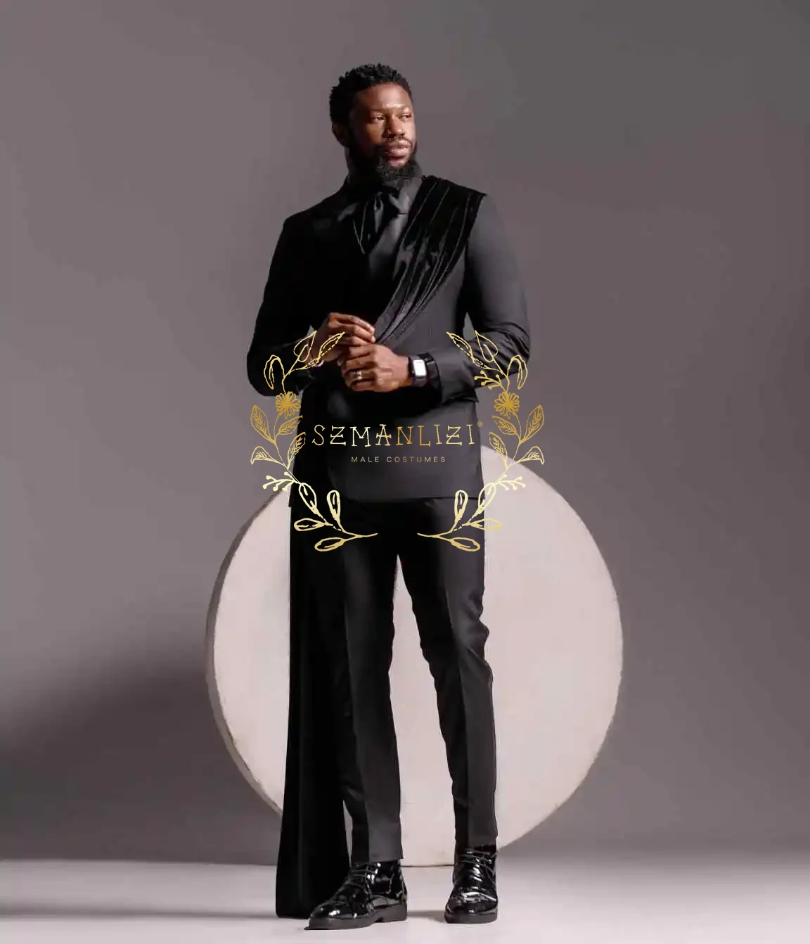 2 Piece Black Suit for Men Slim Fit Wedding Groom Tuxedo Groomsmen Suits Male Double Breasted Smoking Costume Homme Blazer Pants