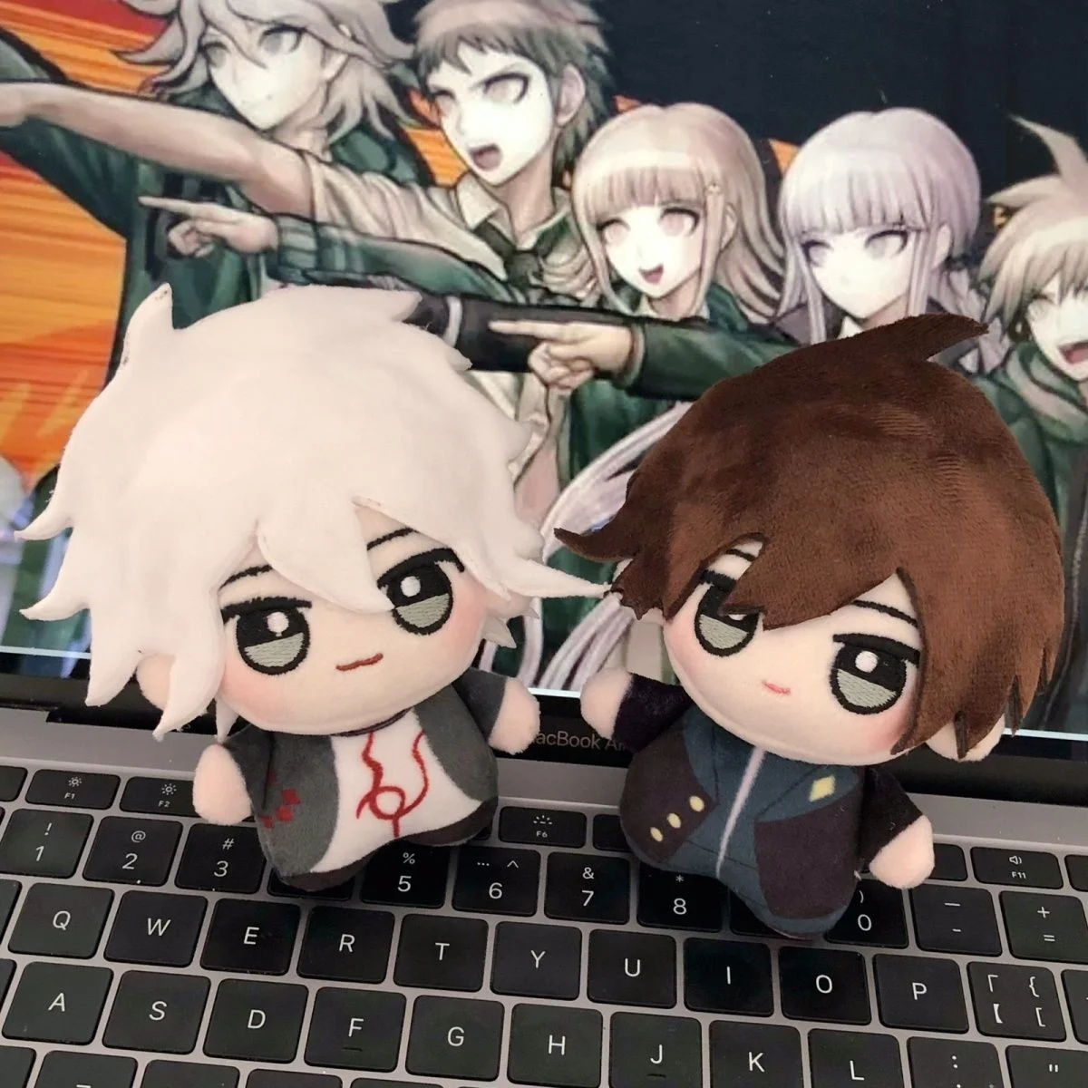 Boneco de Pelúcia Adorável de 10CM do Anime Danganronpa, Cosplay de Naegi Makoto e Nagito Komaeda, Chaveiro para Presentes de Fãs