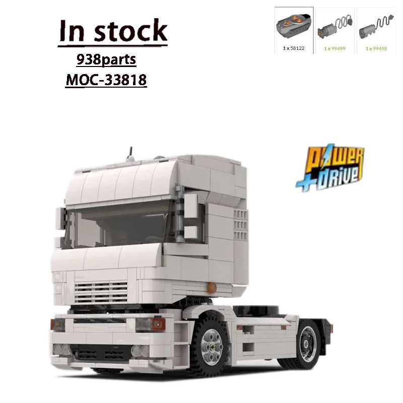 

MOC-33818 White New Small Electric RC Transport Truck Building Block Model 938 Parts • Boy Kids Birthday Building Block Toy Gift