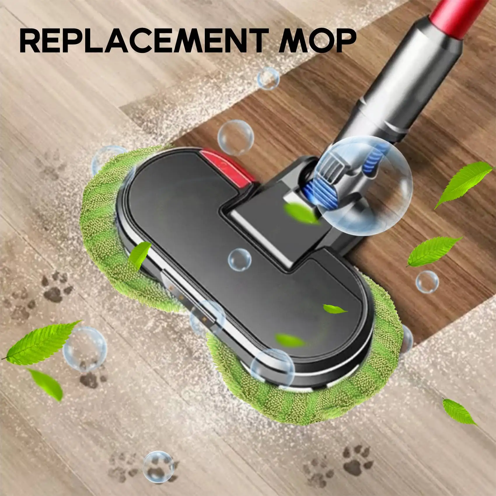 Replacement Pad for Cordless Electric Rotary Mop Sweeper Wireless Electric Rotary Mop Replacement Scrubber Pad Including 8 Micro