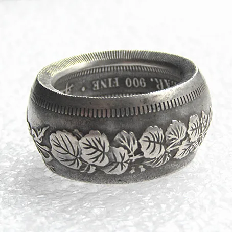 Japan Meiji 7 Year Reproduction Trade Dollar copper-nickel alloy Coin Ring Handmade In Sizes 8-16