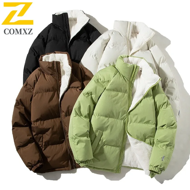 

COMXZ Premium Winter Padding Loose Handsome Fashionable Cycling Hiking Cotton Padded Jacket Travel Handsome Men Quilted Jacket