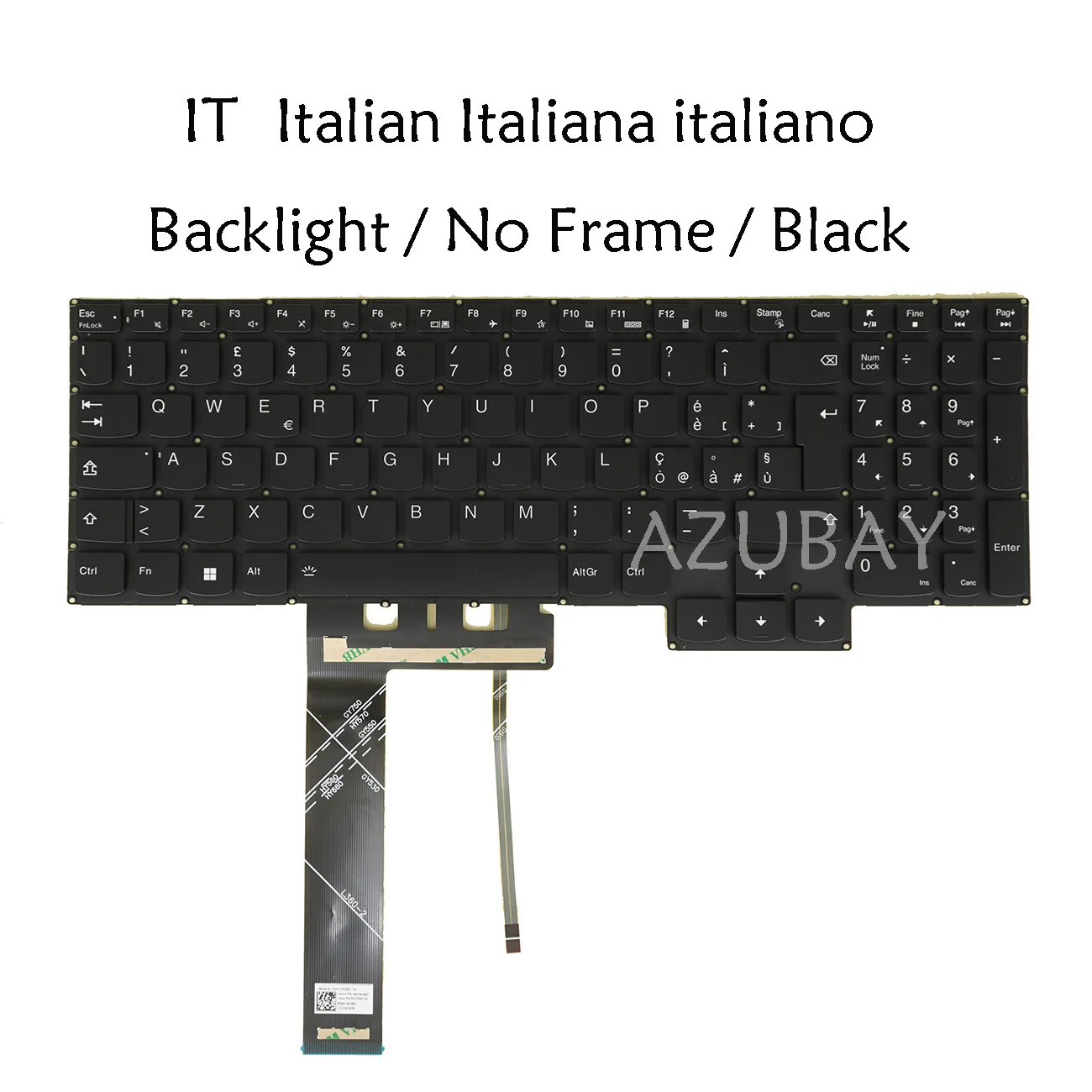 White Backlit Keyboard For Lenovo Legion 5-15ITH6H 82JH 82MH, 5-15IMH6 82NL , Ideapad Creator 5-15IMH05 82D4 Italian