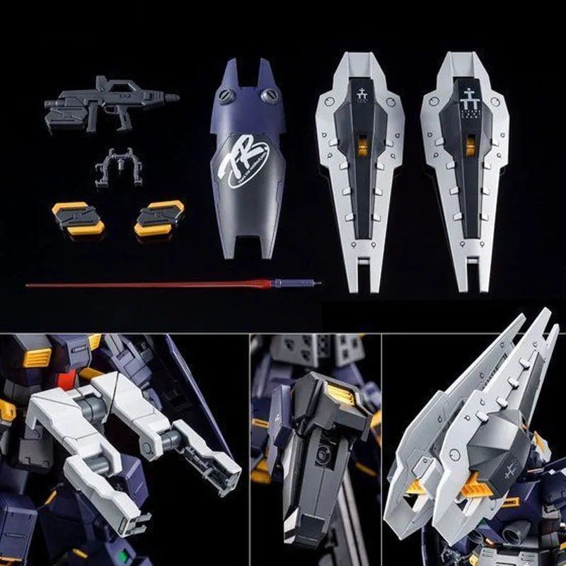 반다이 오리지널 MG 고급 헤이즐 RX-121-1 건담 TR-1 1/100 애니메이션 액션 피규어 조립 모델 장난감 어린이를위한 선물 건담