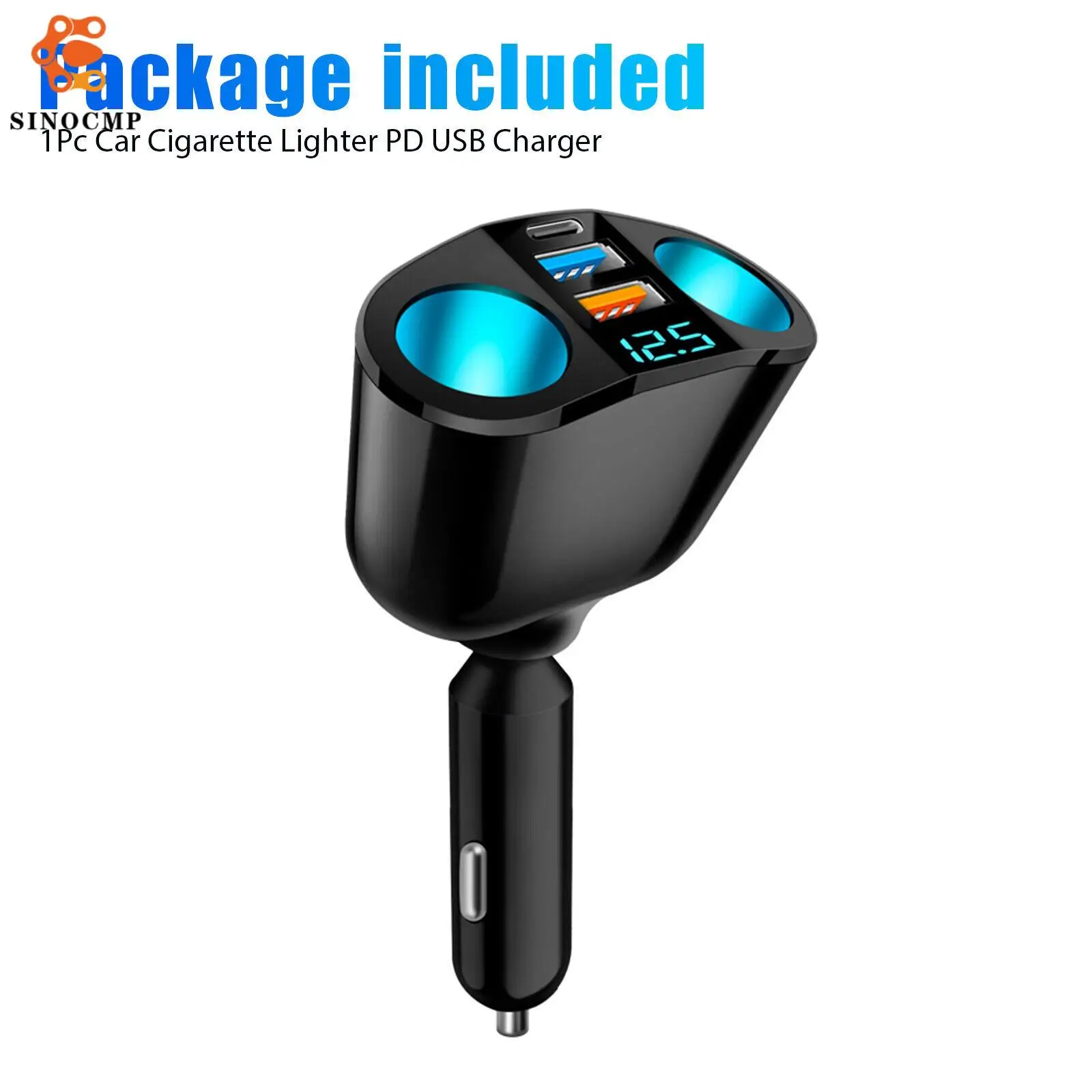 

Outlet Dual PD USB 12V 120W Car Cigarette Lighter Socket Splitter Power Adapter Charger Car Charger Converter Accessories