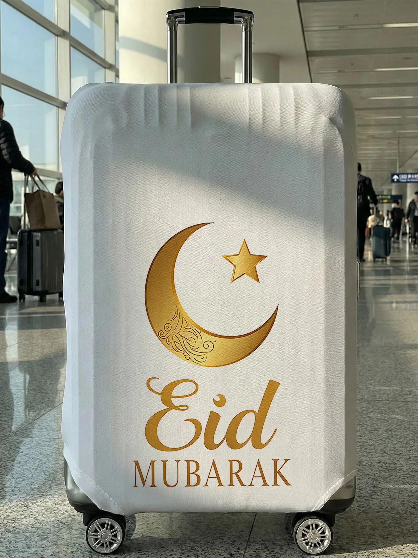 

Чехол для багажа с изображением луны и звезды к празднику Ид Мубарак, подходит для чемоданов 18-32 дюймов, чехол на ручку чемодана, дорожные аксессуары