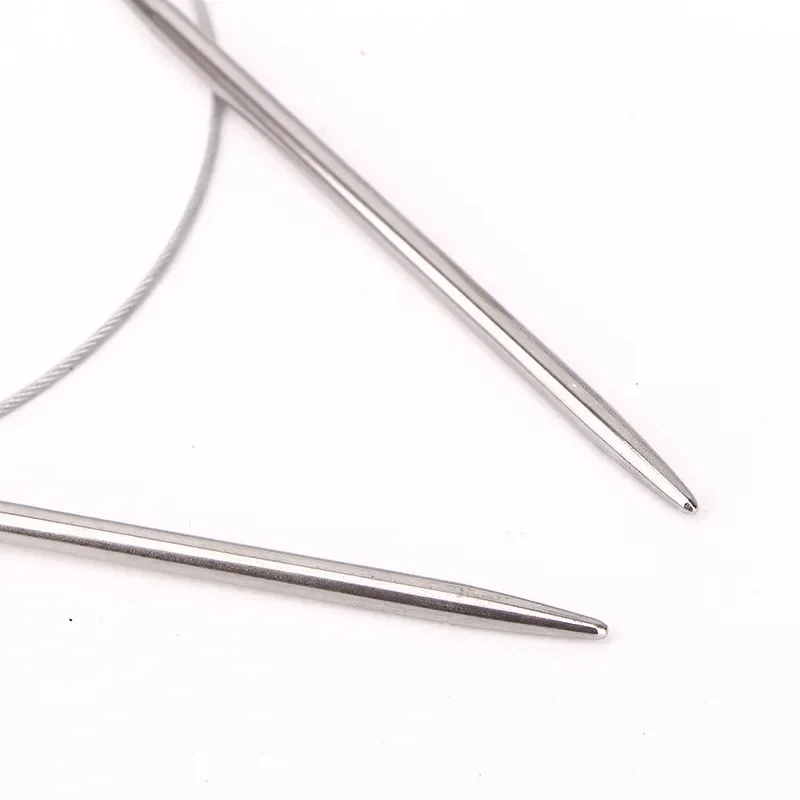 Sweater knitting Needle Stainless Steel Ring Needlework 43/80/120cm Weaving Circular Knitting Needlework Kits DIY Knitted Tool