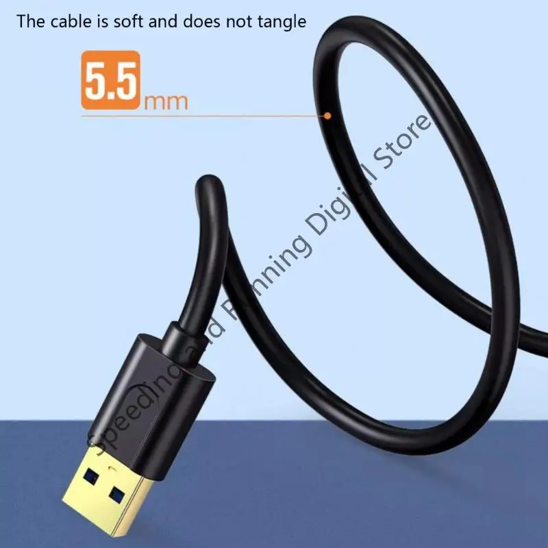 Q39D USB3.0 Male To Female Extension Cable 5Gbps Fast Speed Data Transfer Metal Connectors For PC Laptop Smartests
