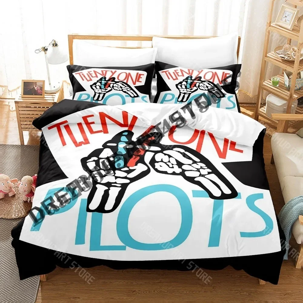 3D Print Twenty One Pilots Bedding Set Single Twin Full Queen King Size Bed Set Adult Bedroom Duvetcover Sets Men Women