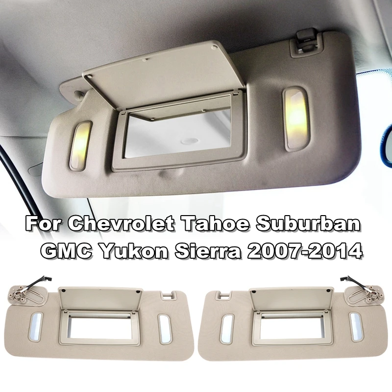 Car Left Right Side Sunshade Sun Visor For Chevrolet Tahoe Suburban GMC Yukon Sierra 2007 2008 2009 2010 2011 2012 2013 2014