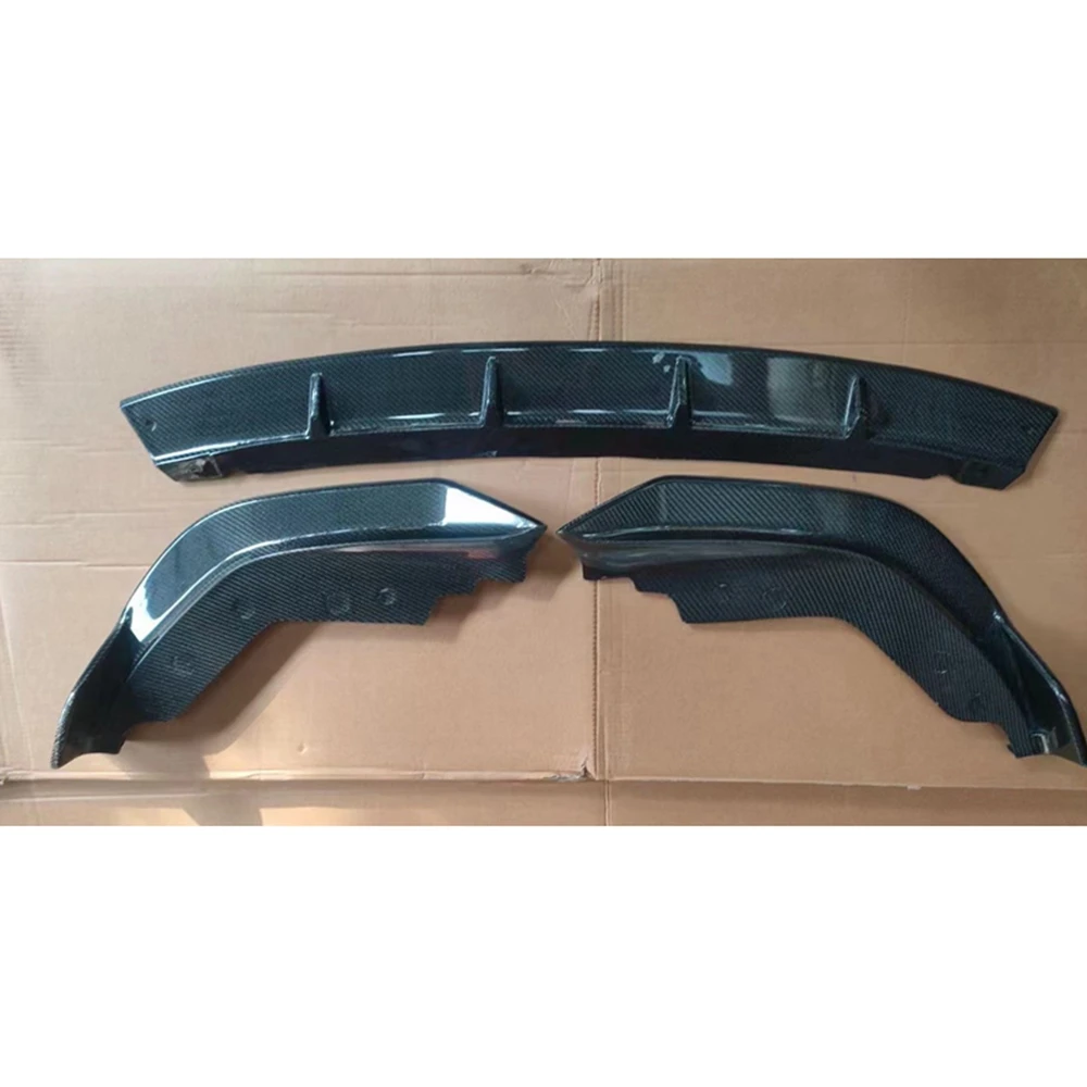 2019 2022 Spoiler Diffuser Detachable Body Kit Cover Guard FOR BMW 3 Series G20 3PCS MP Style carbon fiber Car Front Bumper Lip