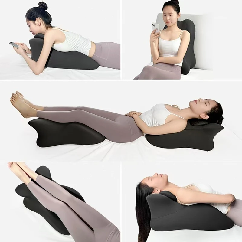 Bed Lie Prone Sleeping Pillow Memory Foam Varicose Cushion Ergonomics Waist Support Cervical Traction Pillow