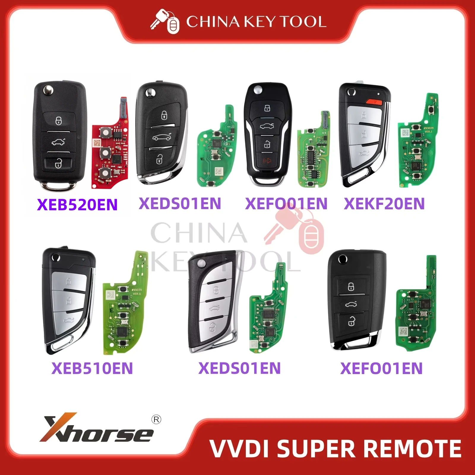 Xhorse Súper Remoto Con XT27A Chip XEB520EN XEDS01EN XEFO01EN XEKF20EN XKF21EN XELEX0EN XEMQB1EN Versión Global