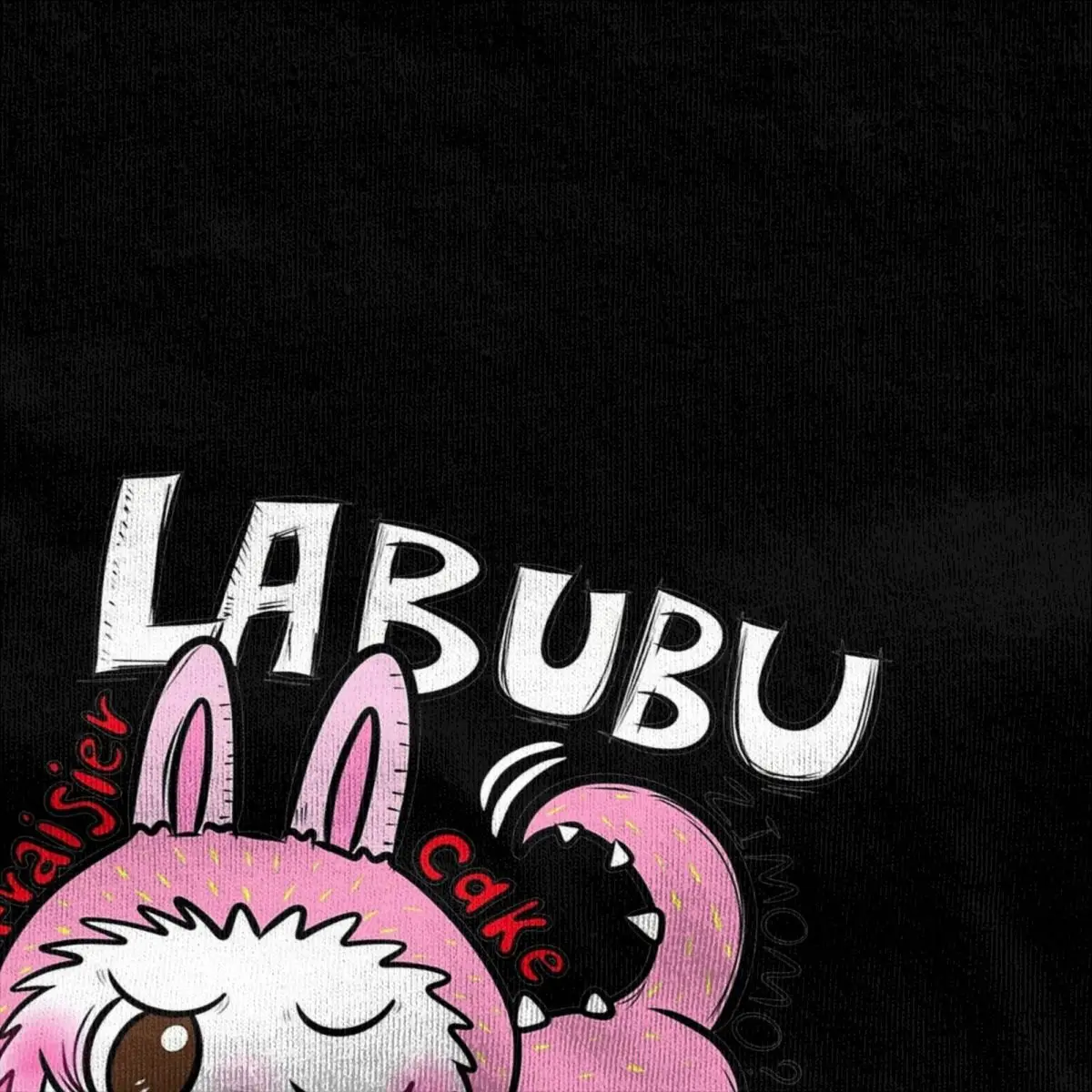 POP Labubu Strawberry Cake Cute Cartoon By Popmart T-Shirt Man Y2K Basic 100% Cotton T Shirts Summer Crewneck Plus Size Tops