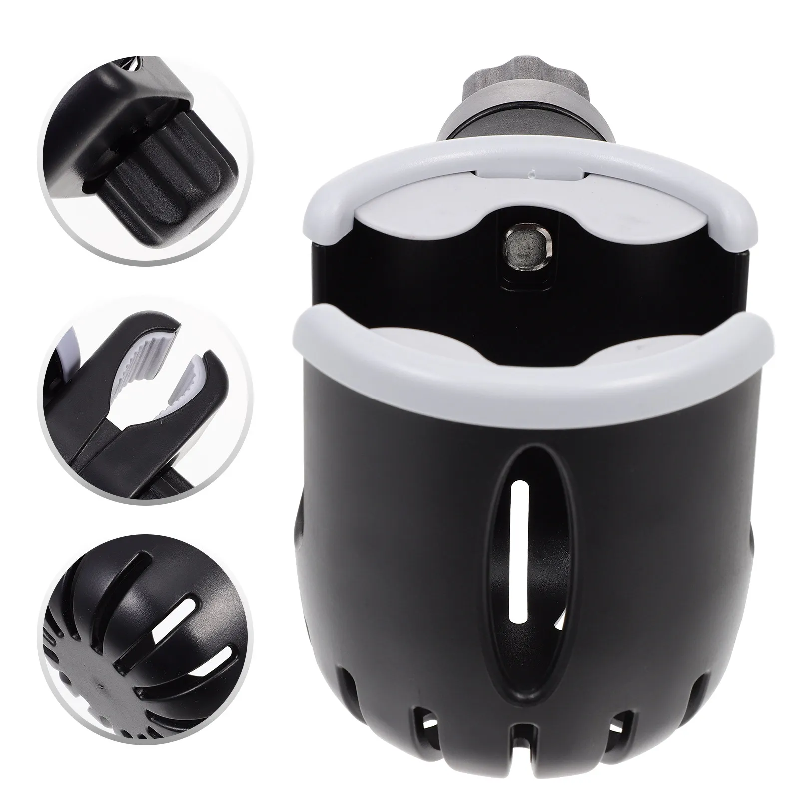 Rotatable Quick-Release Water Cup Holder for Bike Handlebar Scooter Stroller Wheelchair Shopping Cart Universal Adjustable