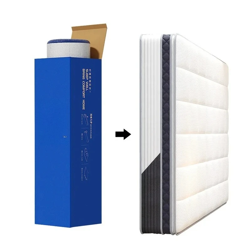 

Roll mattress Vacuum compression Cross-border wholesale Vertical bag spring Double zero pressure sponge Soft memory cotton
