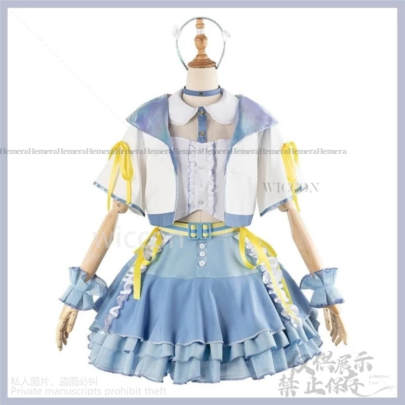 Anime De Idolm @ Ster Kotone Fujita Cosplay Kostuum Pruik Atletische Lolita Blauwe Rok Volwassen Vrouw Mooie Carnaval Halloween Jurk