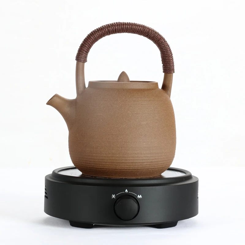 Coarse ceramic water kettle, electric ceramic stove, lifting beam kettle, health preserving tea pot, single tea art, outdoor ope