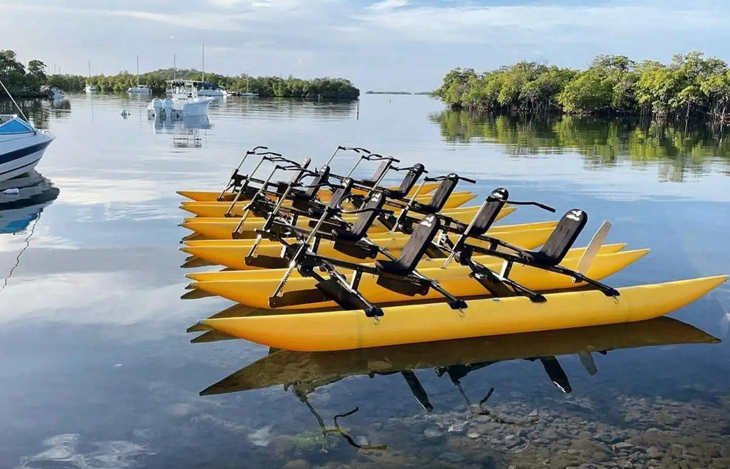Inflatable Water Bike in Bulk Water Bicycle Paddle Board Premium Water Cycling Equipment for Outdoor Adventure