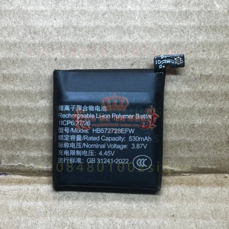 1PCS HB572728EFW 530mAh Smart Watch Battery FOR Huawei GT3 Pro 46mm ODN-B19 Wristwatch Replacement Repair Part
