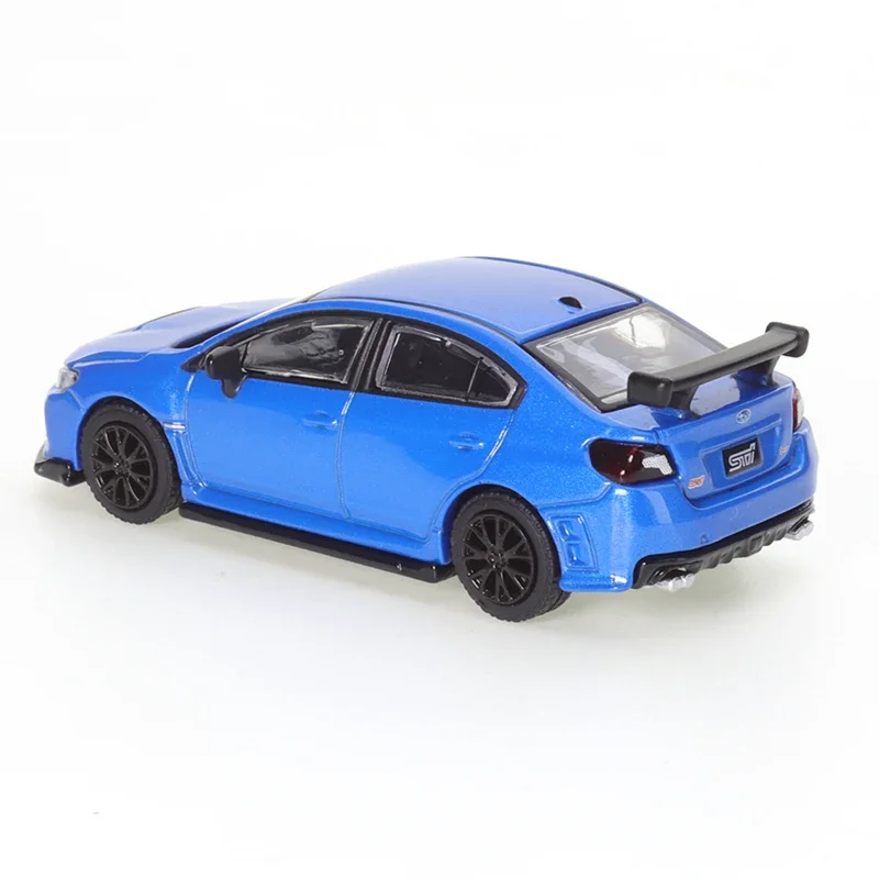 JKM1:64 Subaru WRX STI Blue 1/64, aleación de Metal fundido a presión, modelo de coche, juguete para niños, regalo de Navidad