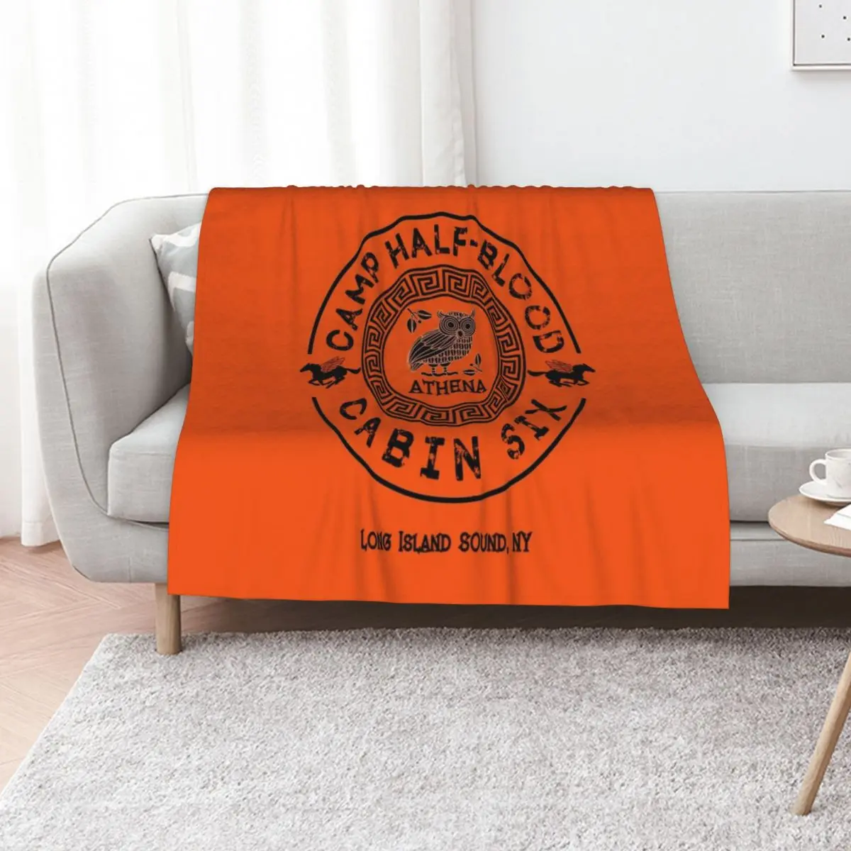 Cabin Six Athena Gift Percy Jackson Camp Half Blood Throw Blanket Warm Accent Blanket for Living Room Decoration