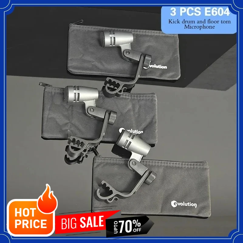 

Микрофон 2026, 3 шт., оригинальная серия Evolution 600, E604, компактный динамический микрофон для ударных инструментов, малых барабанов, студийной записи